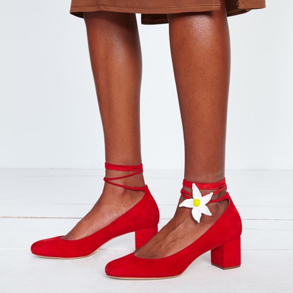 Loeffler Randall Clara Ankle Tie Heel- size 9, but fit like an 8.5